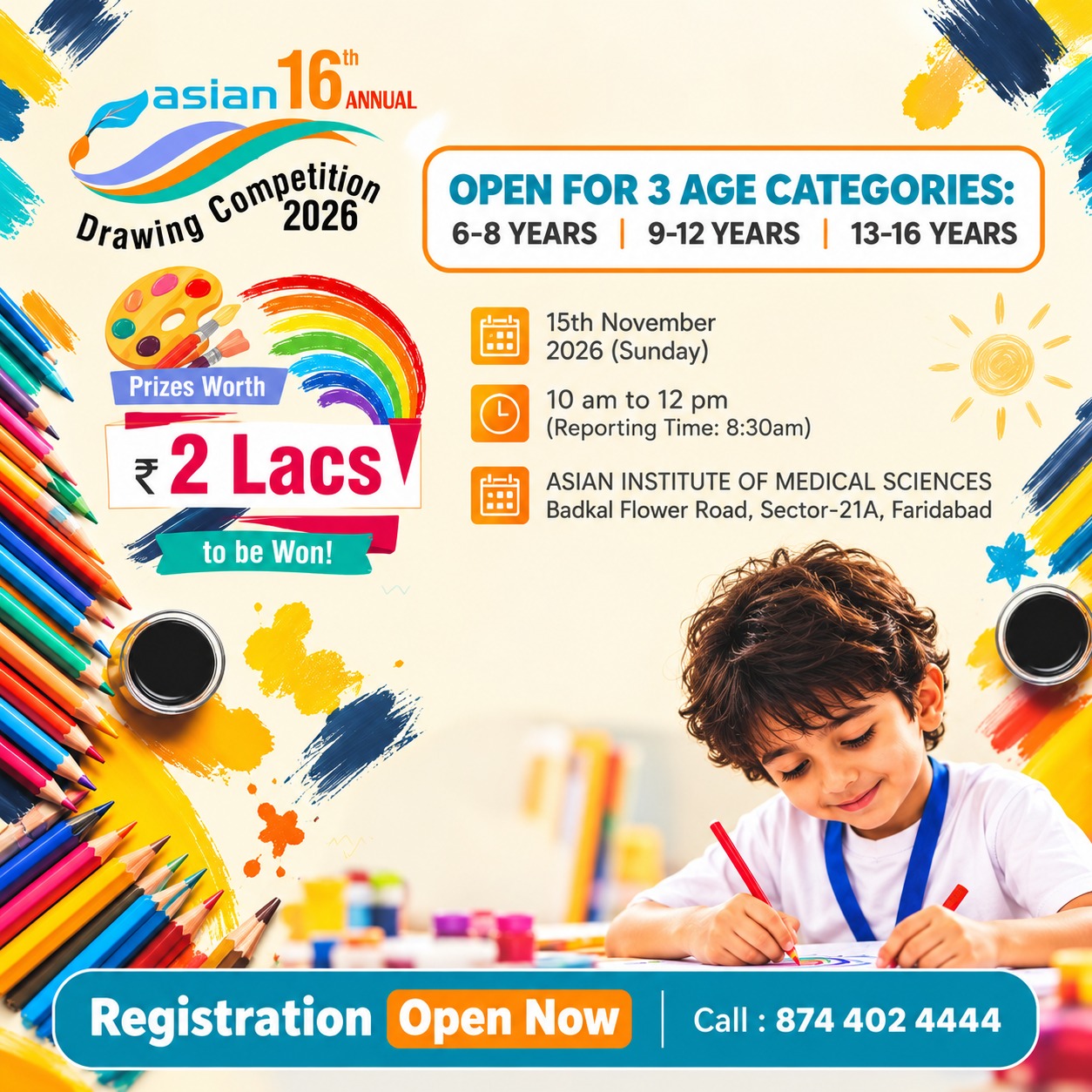 Asian Drawing Competition 2026 - prizes worth 2 lakh